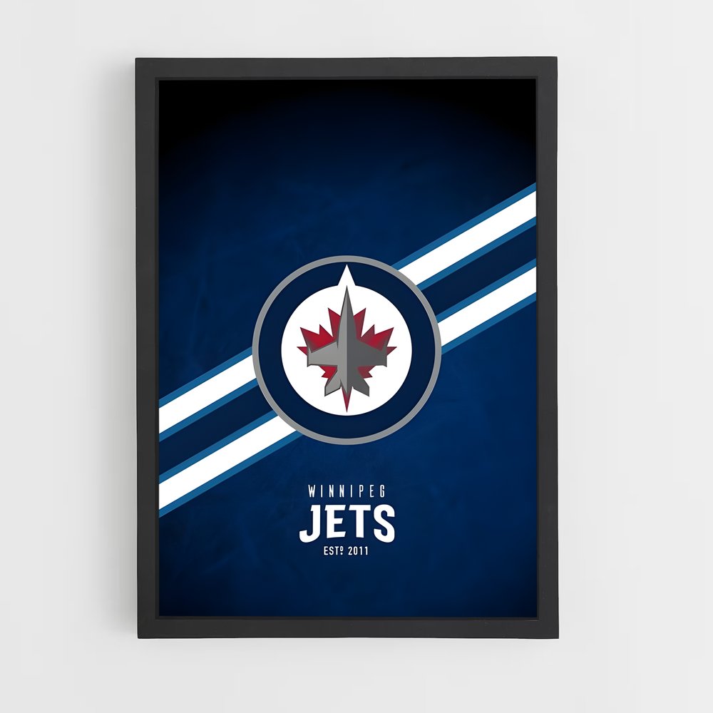 Poster Jets Nocturnes – affiche Hockey sur glace (vue 2)